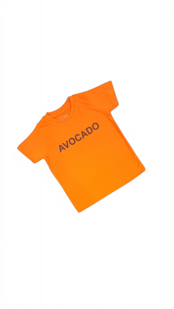 Orange With Black Avocado Tee