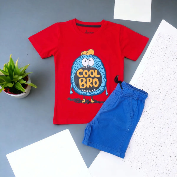 Cool Bro T-shirt & Royal Cotton Jeans Short