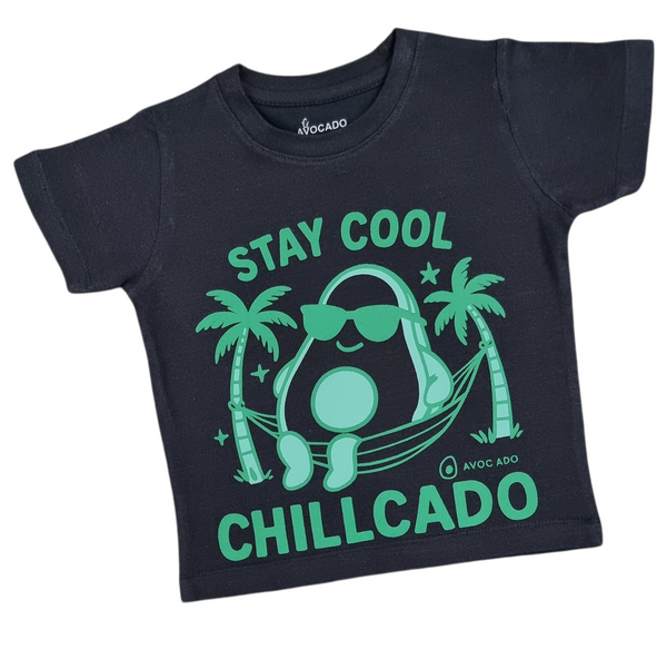 Stay Cool Avocado Navy Blue Tee