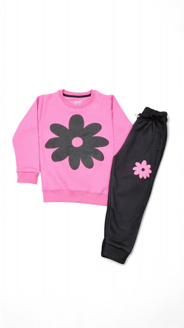 Big Flower Bloom Fleece Sweatshirt & Trouser