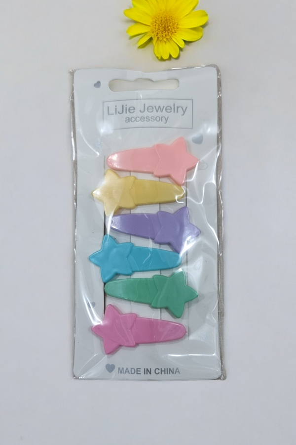 Star Colourful Hair Clips