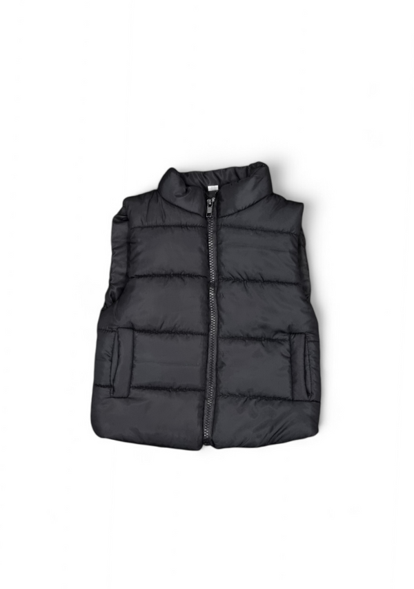 Black Sleeveless Puffer Jacket