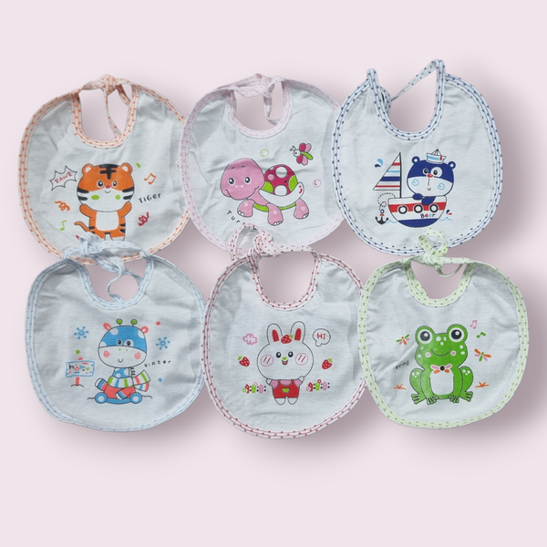 6 Characters Feeding Bibs (Pack of 6)