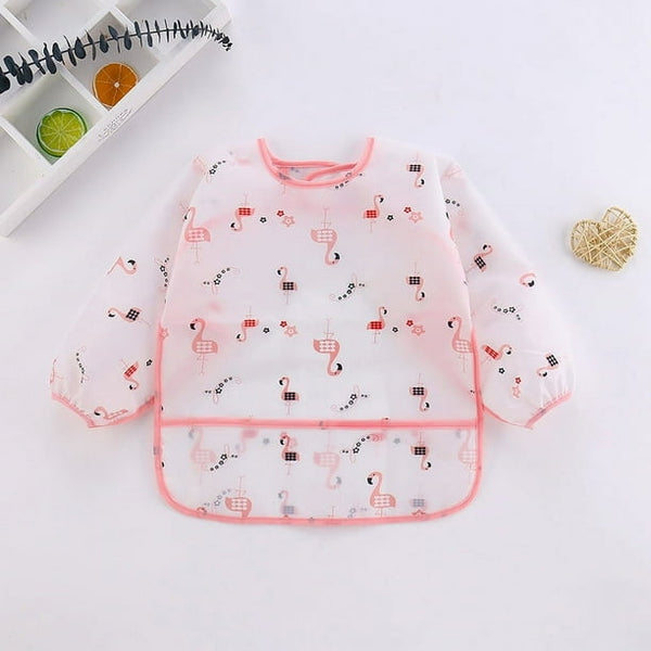 Baby Waterproof Bib With Sleeve Smock Bibs