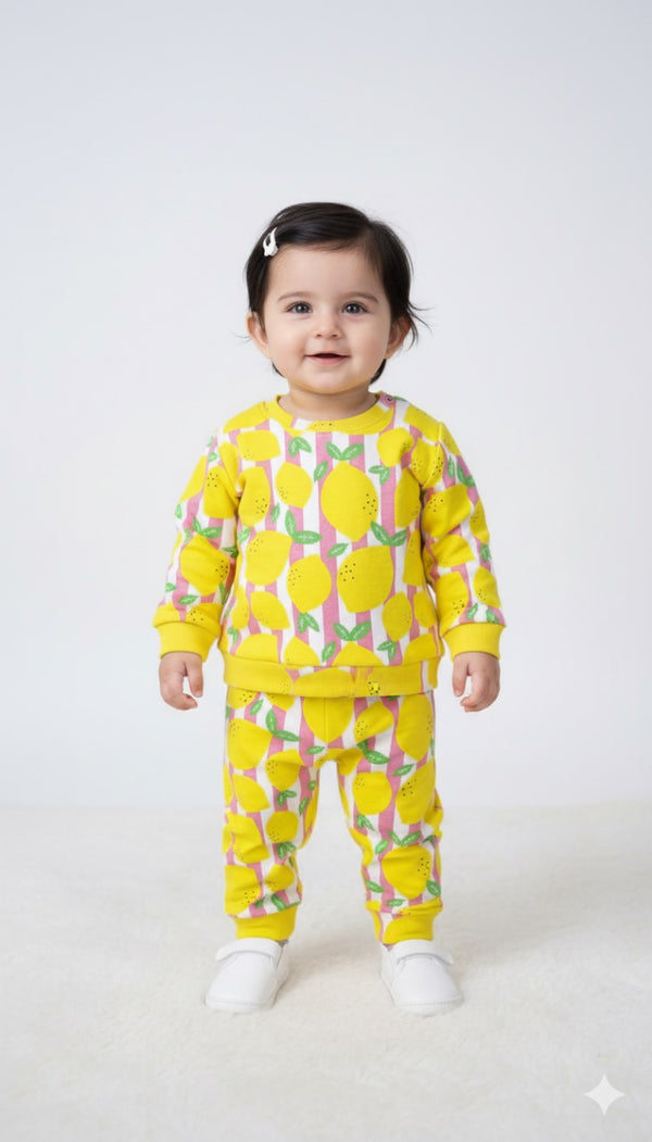 Lemon Fresh Terry Sweatshirt & Trouser Infant