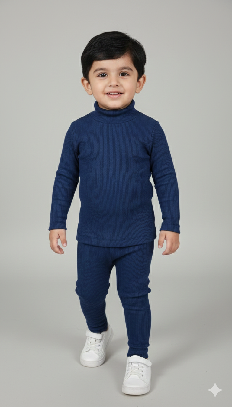 Zinc Ribbed Mock Neck Set Infant