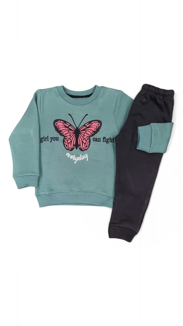 Fearless Butterfly Fleece Sweatshirt & Trouser