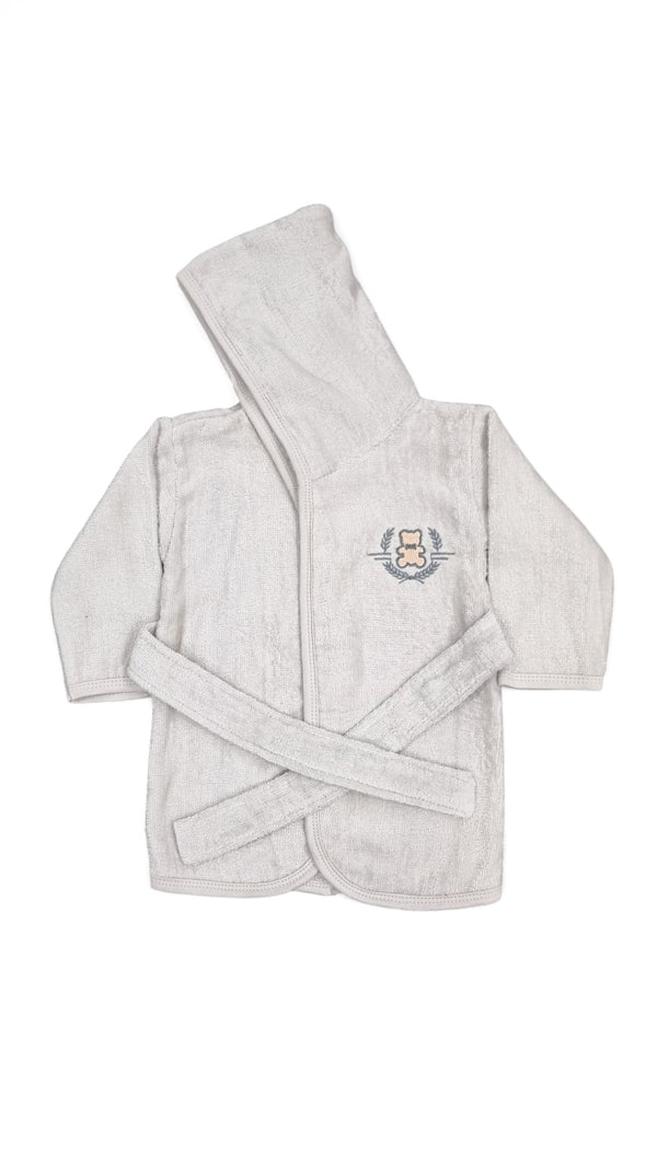 Light Grey Teddy Fleece Bathrobe