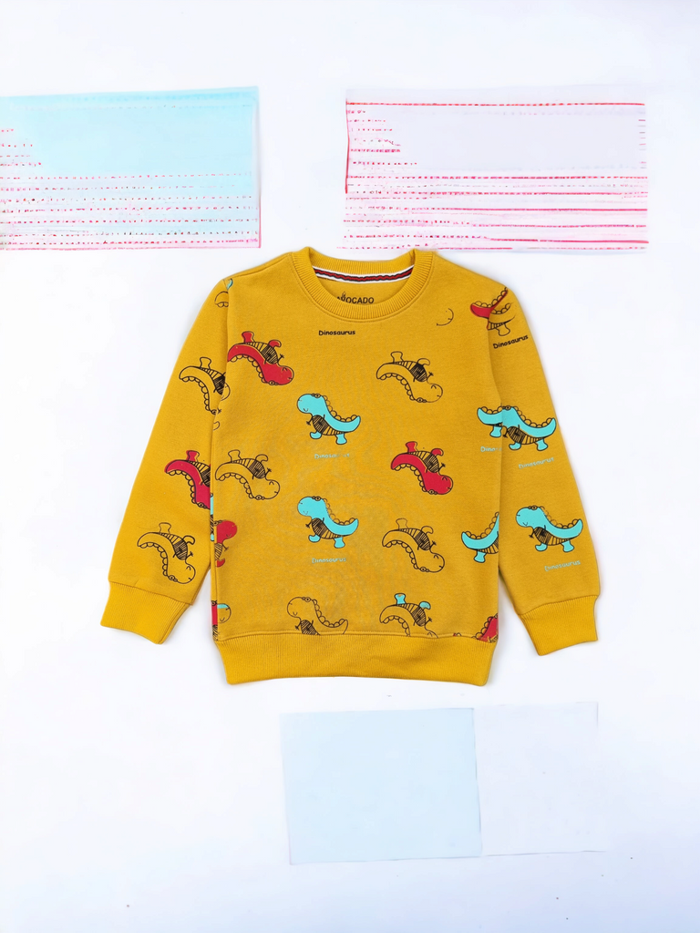 Mini Daino's Printed Winter Fleece Sweatshirt