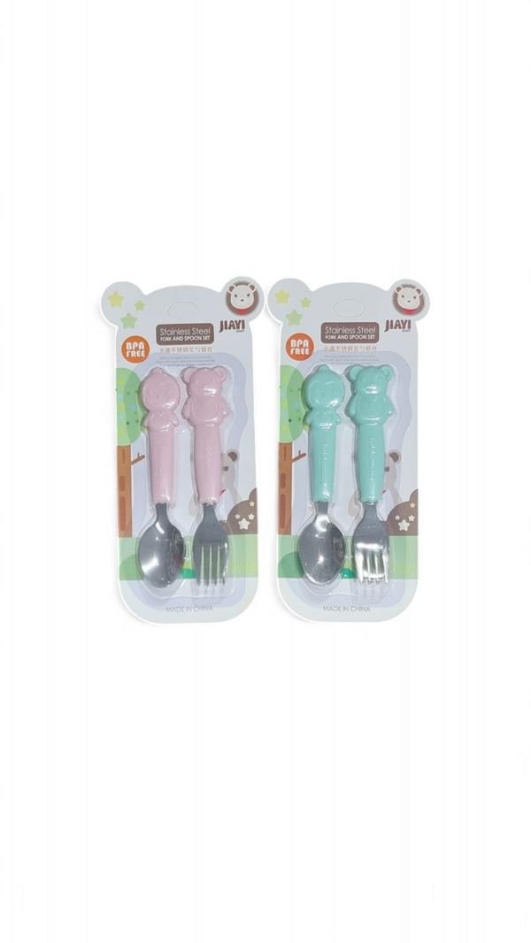 Baby Stainless Steel Fork & Spoon