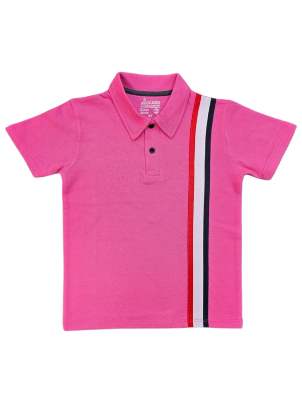 Vertical Tri Striped Polo