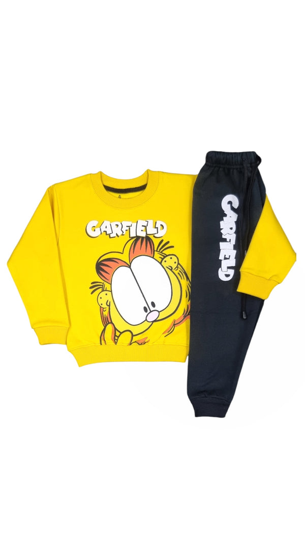 Garfield Yellow Fleece Sweatshirt & Black Trouser