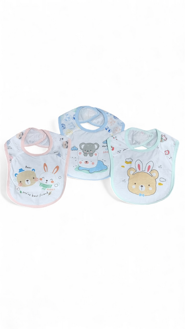 Pack of 3 Wake Up Bear Feeding Bibs