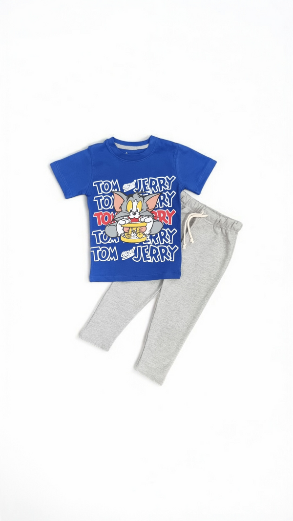 Bold & Colorful Tom & Jerry Print Tee & Trouser