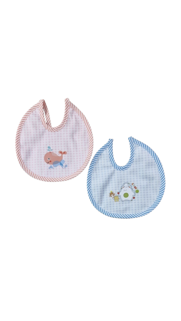 Dolphin New Born Baby Feeding Bibs Pack of 2