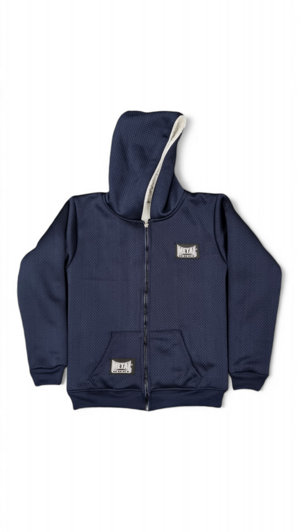 Metal Box Fur Navy Blue Premium Zip Up Jacket