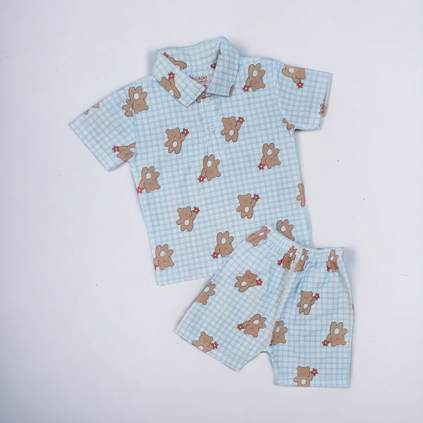 Cute Teddy Bear Cotton Shirt & Short