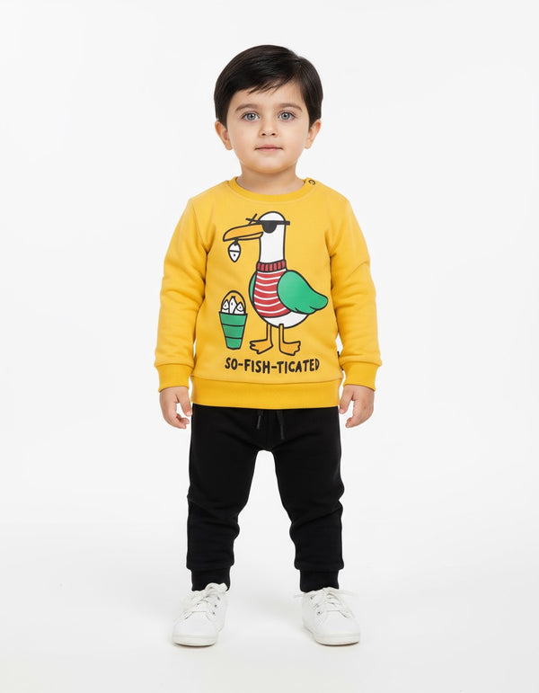 So Fish Ticated Sweatshirt & Black Fleece Grip Trouser