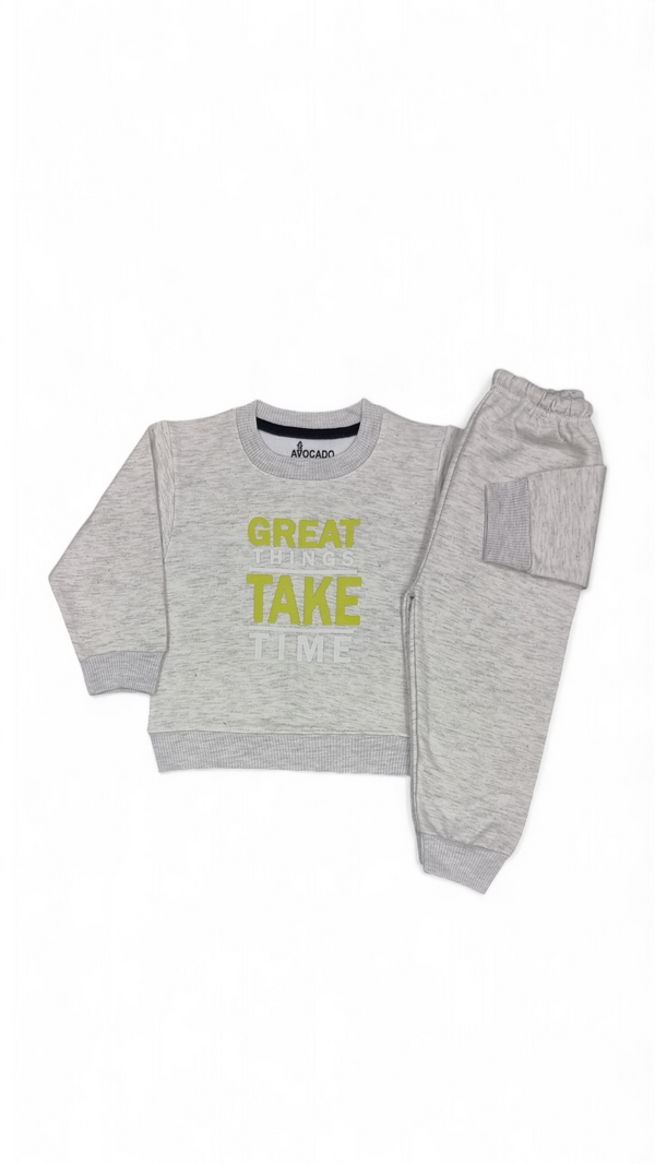 Great Things Take Time Fleece Hoodie & Trouser