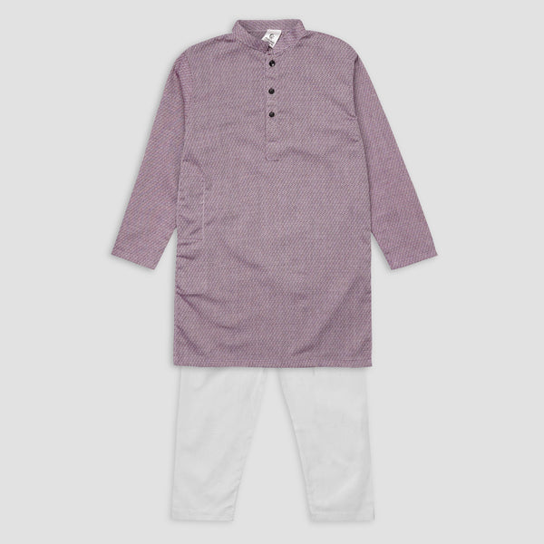 Textured Light Purple Formal Kurta (Only Kurta)