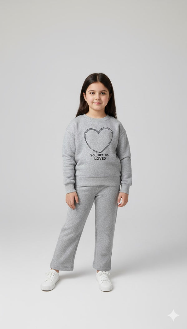 You Are Loved Baggy Fit Fleece Sweatshirt & Trouser