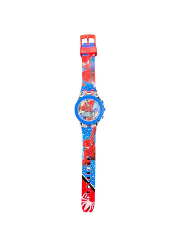 Spiderman In Action Round Dial Lightning Watch