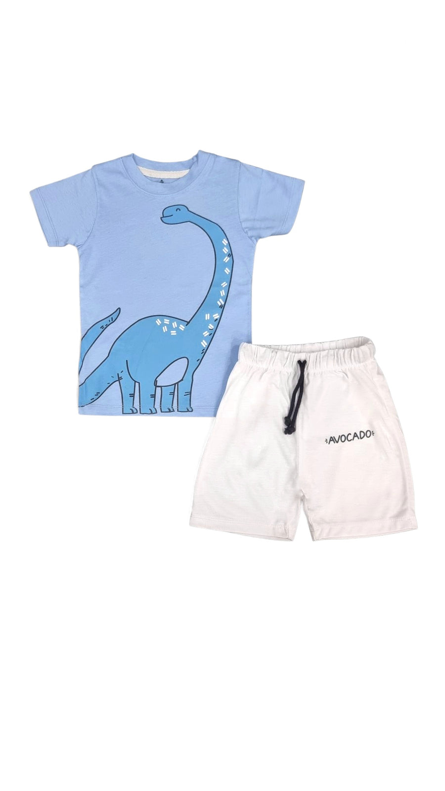 Sky Daino Tee & Soft Comfy White Avocado Short