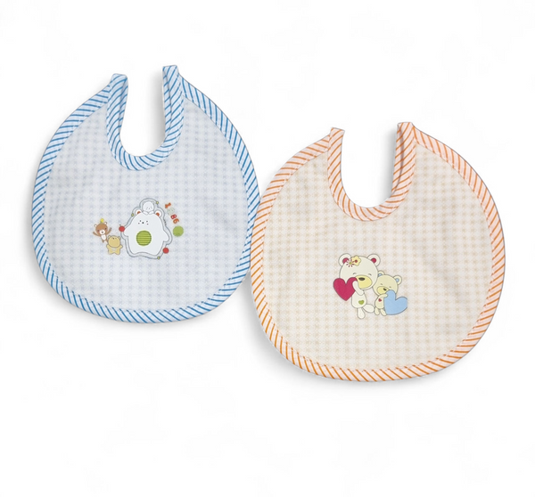 Bunny Love New Born Baby Feeding Bibs Pack of 2