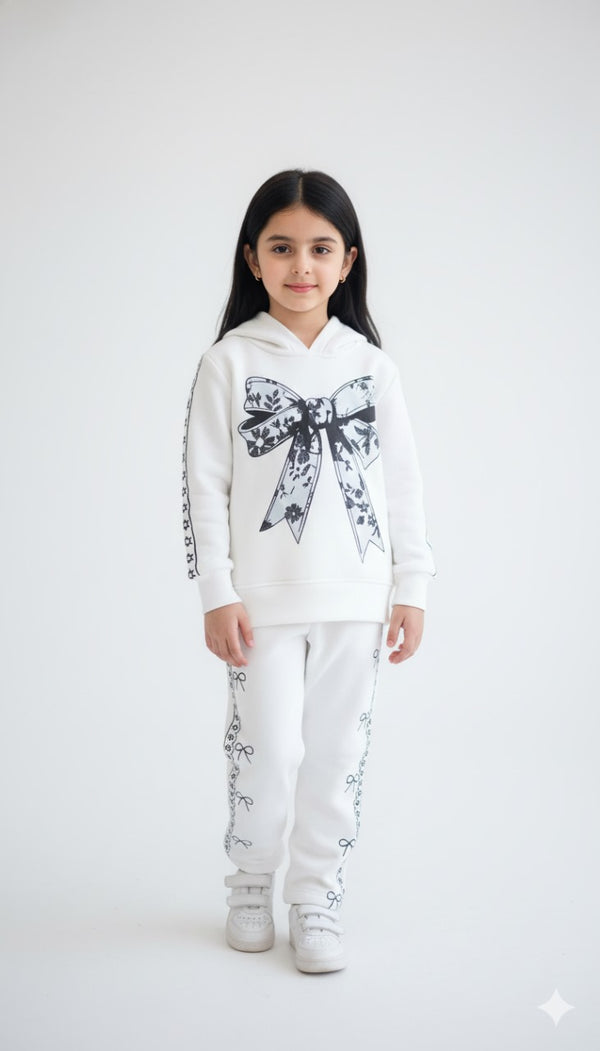 Ribbon Bow Fleece Sweatshirt & Trouser