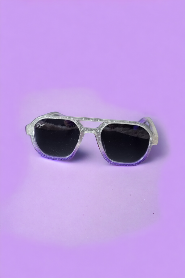 Sparkle Purple Aviator Kids Sunglasses