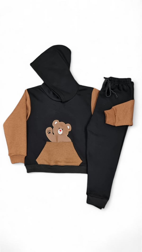 Brown Pooh Bear Premium Fleece Hoodie & Trouser