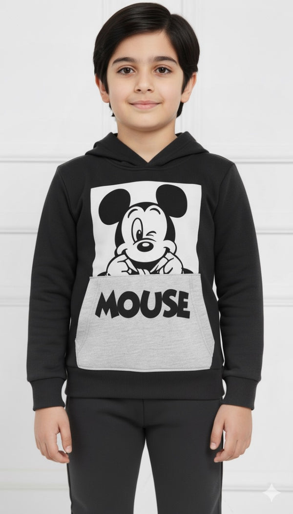 Stylish Mickey Inspired Fleece Hoodie