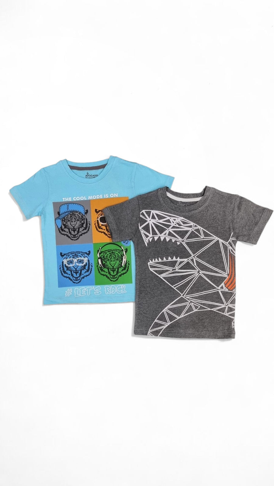 Lets Rock Premium Tee & Geometric Sharq Graphic Tee (Pack Of 2)