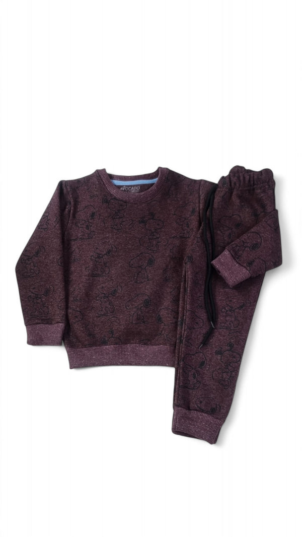 All Over Snoopy Fleece Sweatshirt & Trouser