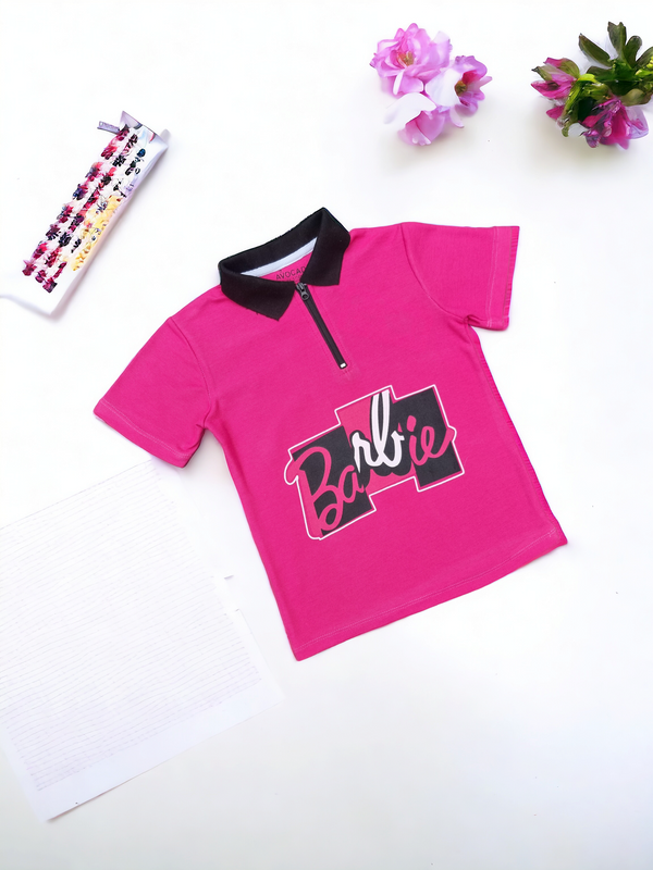 Barbie Full Sleeves Zipper Polo