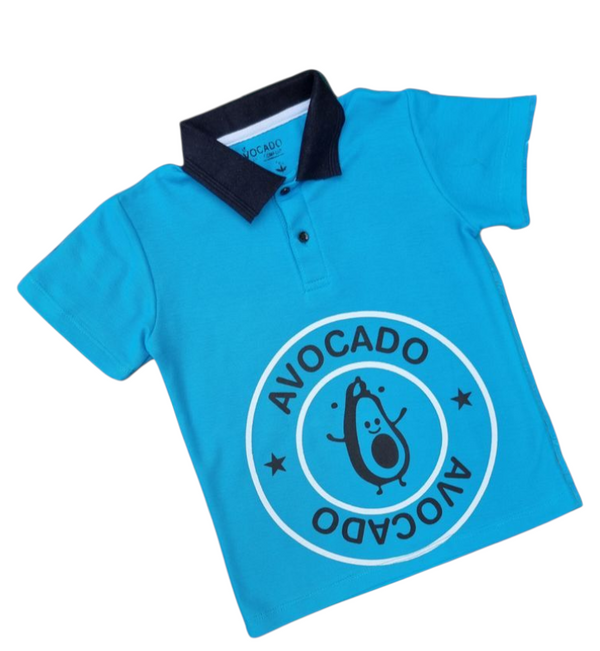Sky Blue Avocado Superstar Polo