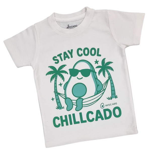 Stay Cool Avocado White Tee
