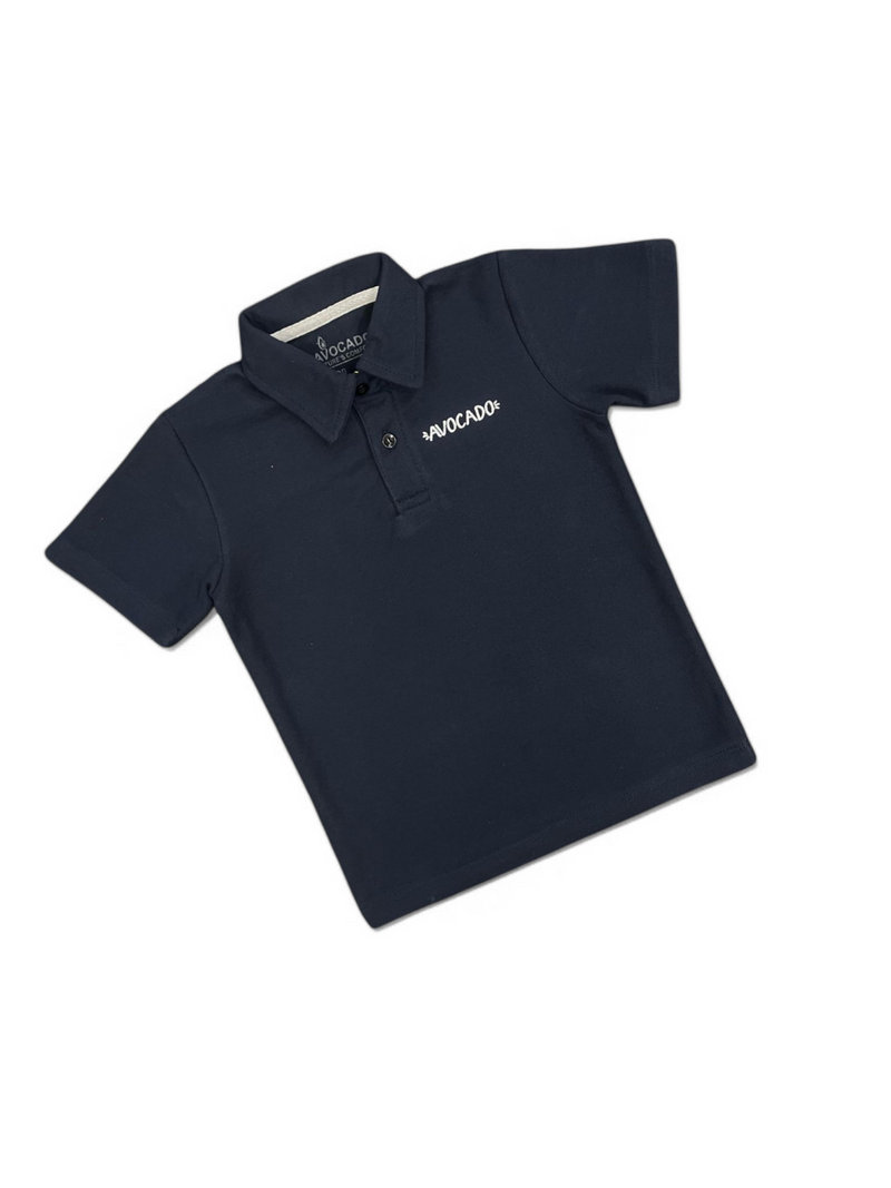 Navy Blue Avocado Embroidery Polo