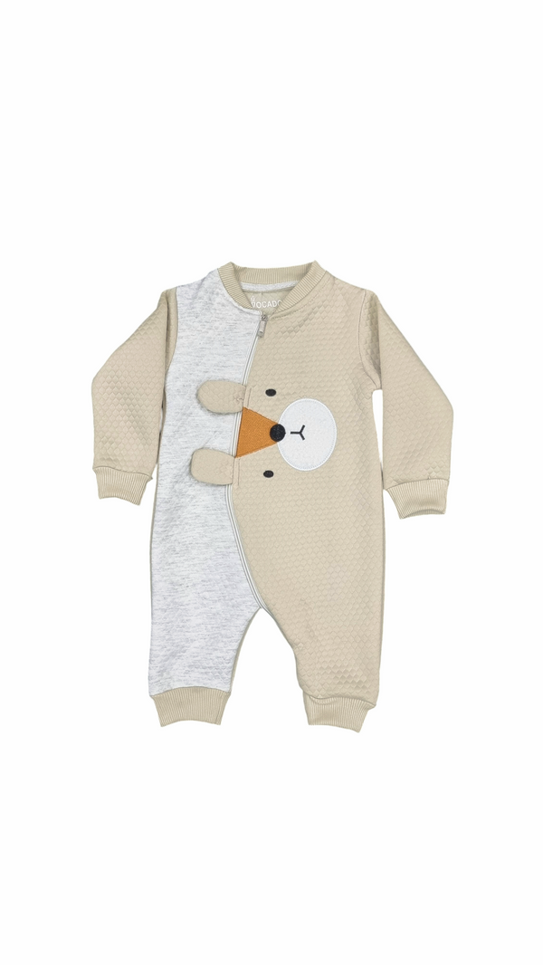 Snuggly Bear Quilted Winter Romper