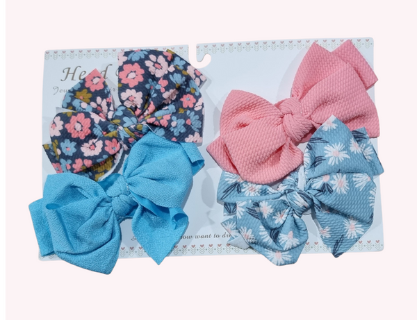 Pack of 4 Bow Buttercup Flowers Headbands