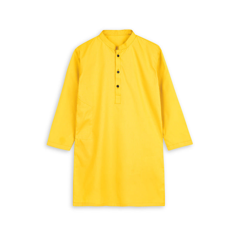 Yellow Cotton Kurta (Only Kurta)