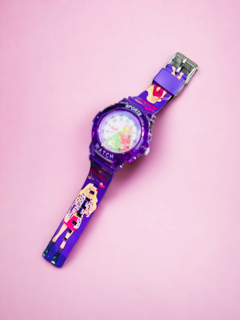 Sport Purple Barbie Lightning  Watch