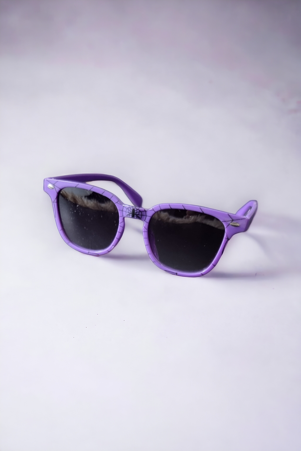 Square Shape Spidey Purple Sunglasses