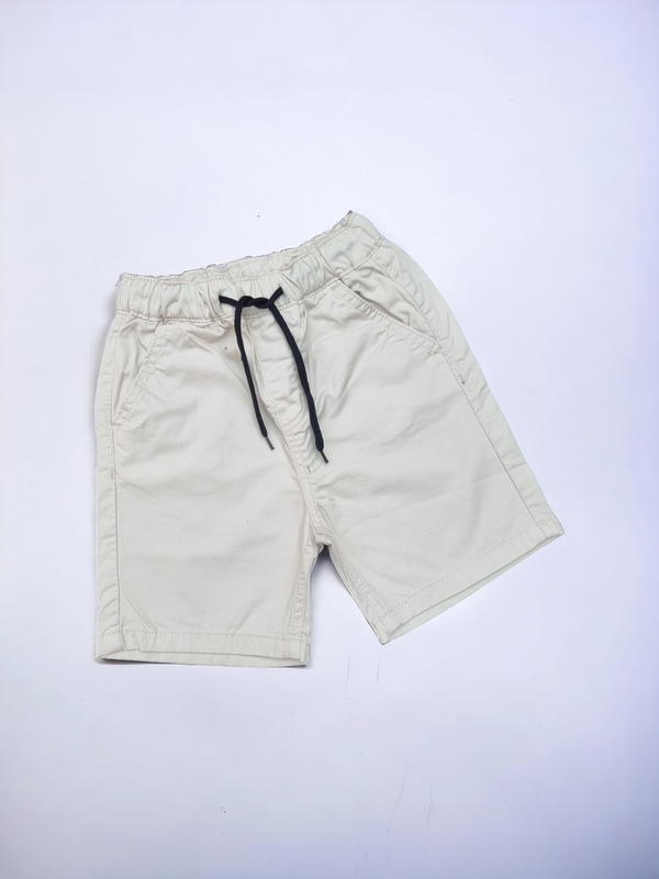White Cotton Jeans Shorts