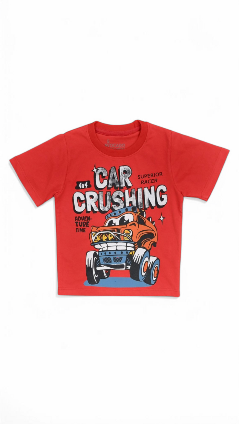 Car Crushing Printed Tee