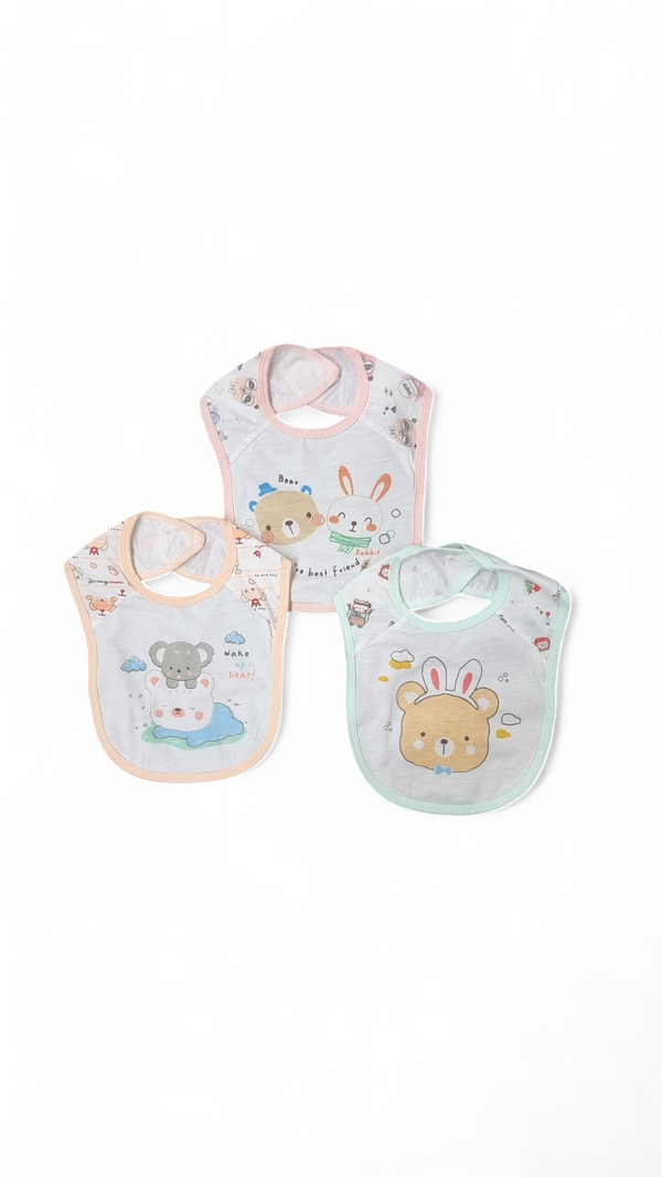 Pack of 3 Best Friends Bear Feeding Bibs