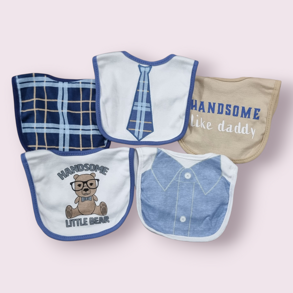 Necktie Bib Set 5 Pieces