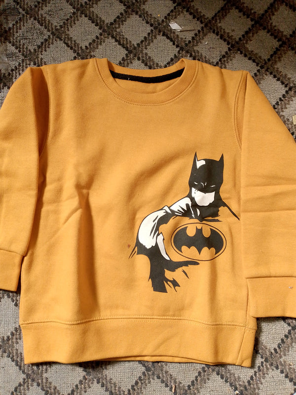 Batman Yellow Fleece Sweatshirt