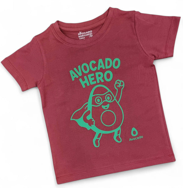Avocado Hero Maroon Tee