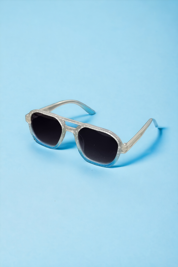 Sparkle Blue Aviator Kids Sunglasses